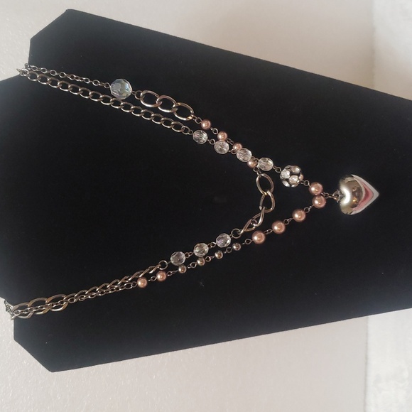 No brand Jewelry - Heart/ Beads Chain Necklace